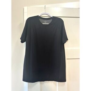 Fabletics Men's The Training Day Tee Size XL Black Workout Shirt